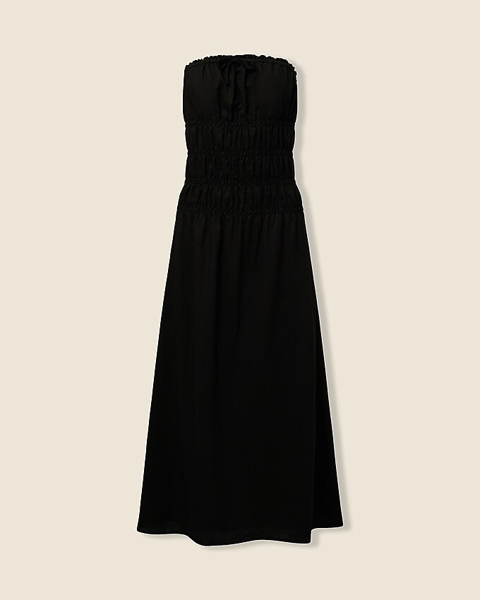 Onia air linen-blend smocked maxi dress | J. Crew US
