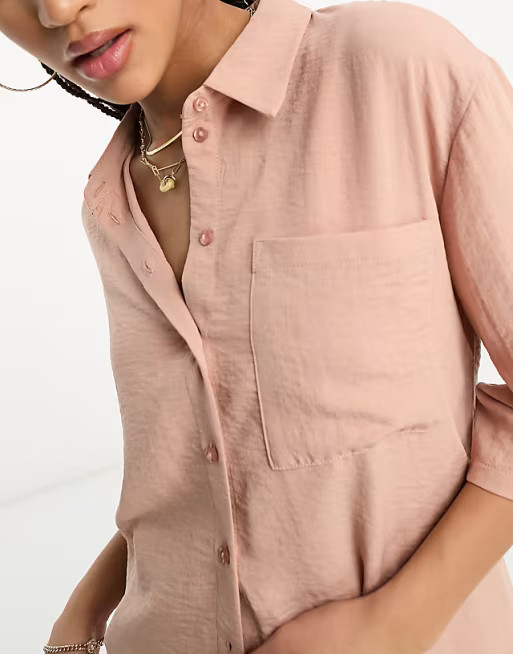 JDY oversized shirt in pale pink (part of a set) | ASOS (Global)