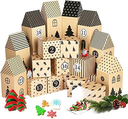 KESOTE 24 Empty Advent Calendar Boxes to Fill, Christmas Advent Calendar 2022 for Adults Kids Cou... | Amazon (US)