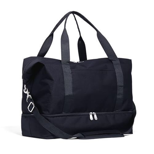 Lo & Sons Catalina Deluxe Weekender - Recycled Poly Small Capacity (40L) Travel Duffel With Shoe Compartment, Luggage Sleeve, Padded Strap | Versatile Durable Bag For Women, Men for Weekend, Carry On | Amazon (US)