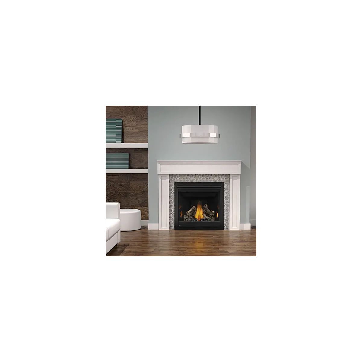 18000 BTU Built-In Direct Vent Natural Gas Fireplace with Safety Barrier and Electronic Ignition ... | Build.com, Inc.