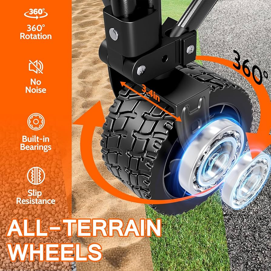 Beach Wagon 420LBS \u2013 Heavy Duty Wagons Carts Foldable, Collapsible Wagon with Big Wheels for... | Amazon (US)
