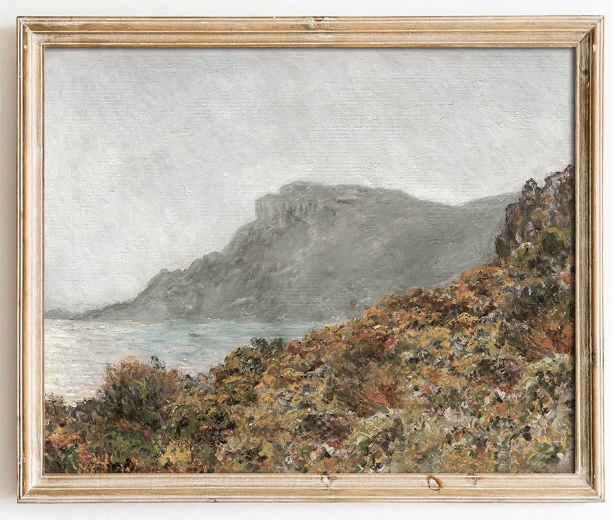 Kizbok Vintage Landscape Wall Art Decor, Rustic Coastal Canvas Oil Painting, for Vintage Room Dec... | Amazon (US)