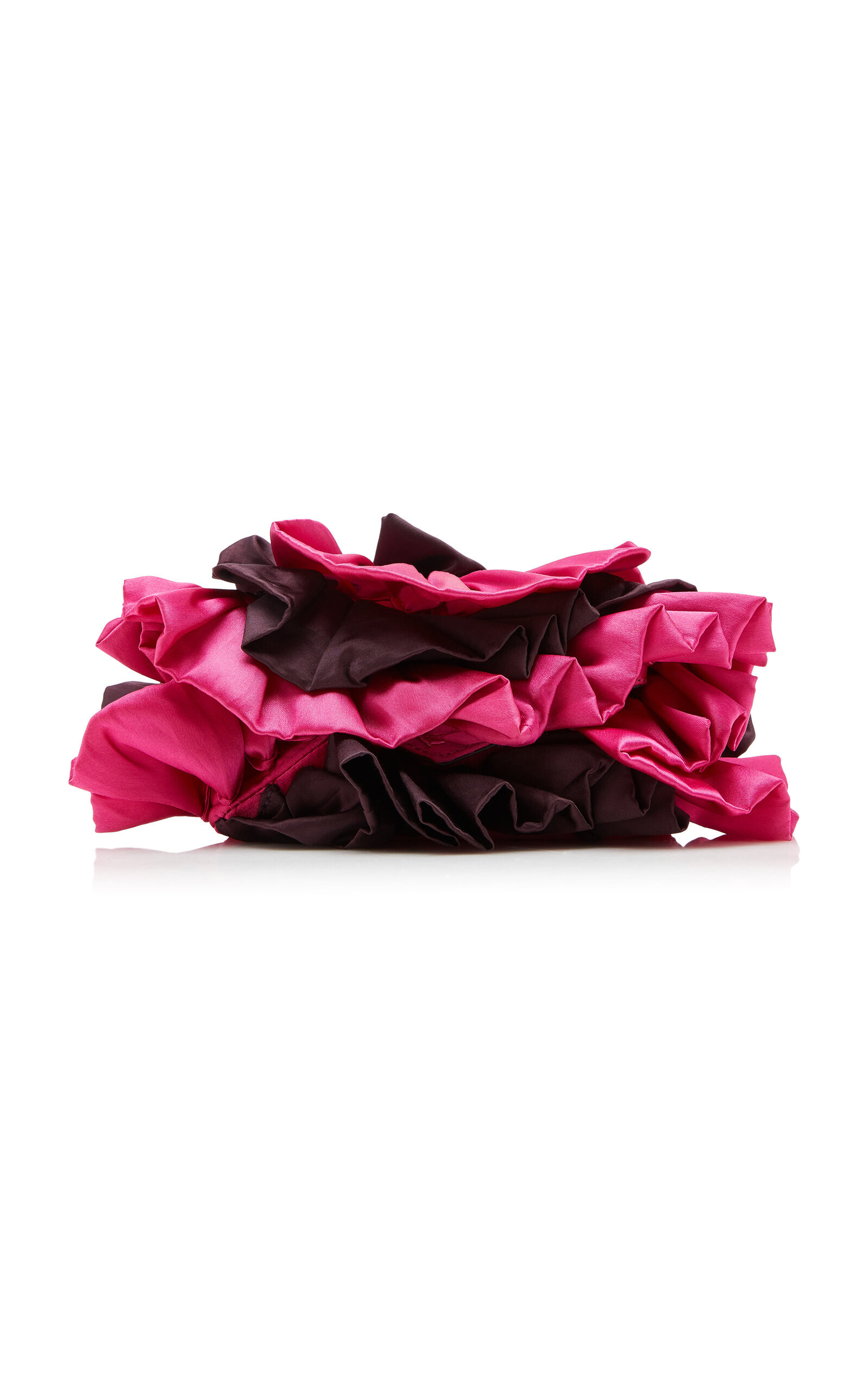 Ruffle Satin Clutch | Moda Operandi (Global)