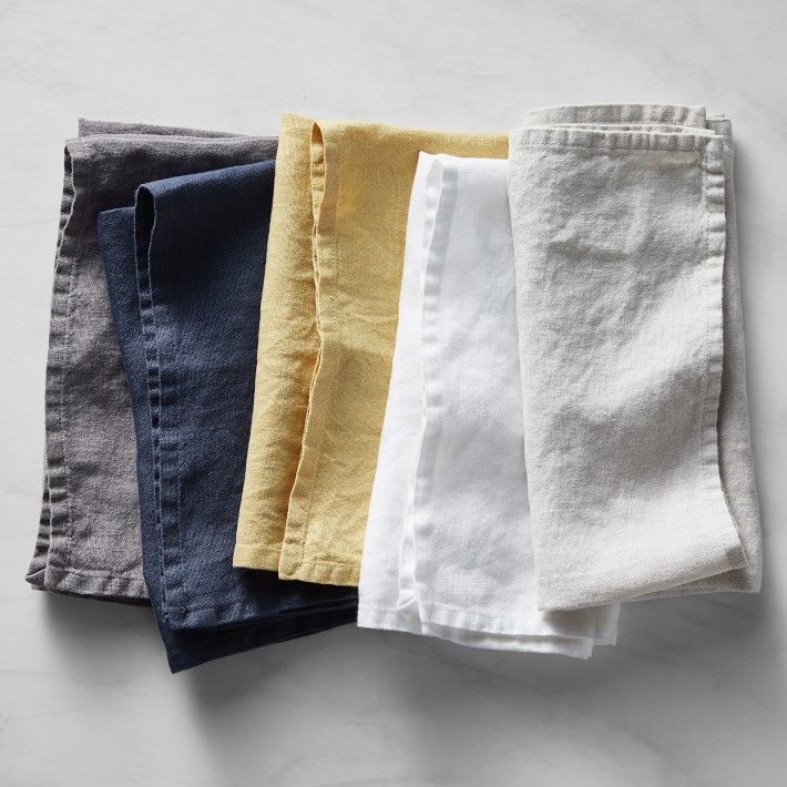 Italian Washed Linen Napkins, Set of 4 | Williams-Sonoma