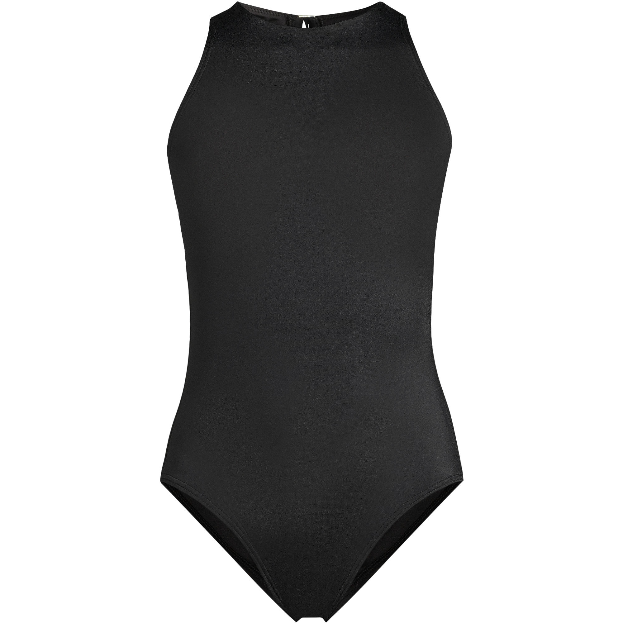Women's Tugless High Neck Portrait Back One Piece Swimsuit | Lands' End (US)