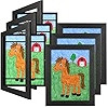 2 Pack 8.5x11 Kids Art Frames Brown, Kids Artwork Frames Changeable Child Artwork Picture Display... | Amazon (US)