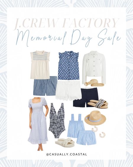 J Crew Factory curated round up! Shorts are currently buy 2 get one free!
-
J Crew Factory, sale, fashion, coastal style, striped dress, puff sleeve dress, ruffle sleeve mock top, blouse, short sleeve blouse, espadrille slides, crisscross slides, beach sandals, wrapped hoop earrings, ruched one piece swimsuit, navy & white, white denim jacket, ruffle top, chambray shorts, scallop shorts, chino shorts, mix n match, smocked pajama set, woven straw belt, straw hat, casually coastal, coastal style, beach style, fashion, BOGO, shorts, summer fashion, preppy style, beach vacation outfits, mom shorts, midi dress, mom style

#LTKsalealert #LTKstyletip #LTKFind