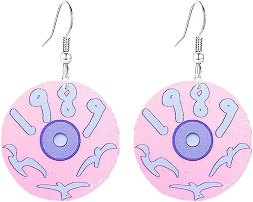 Dreuyet 1989 Earrings for Women Girls Singer Earrings 1989 Vinyl Record Earrings Album Inspired E... | Amazon (US)