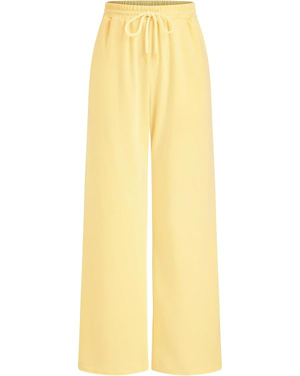 CIDER Women’s Wide Leg Sweatpants Baggy Drawstring High Waisted Joggers Lounge Sweat Pants with... | Amazon (US)