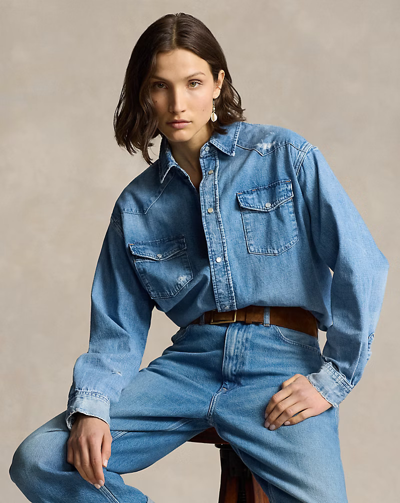 Denim Western Shirt for Women | Ralph Lauren® UK | Ralph Lauren (UK)