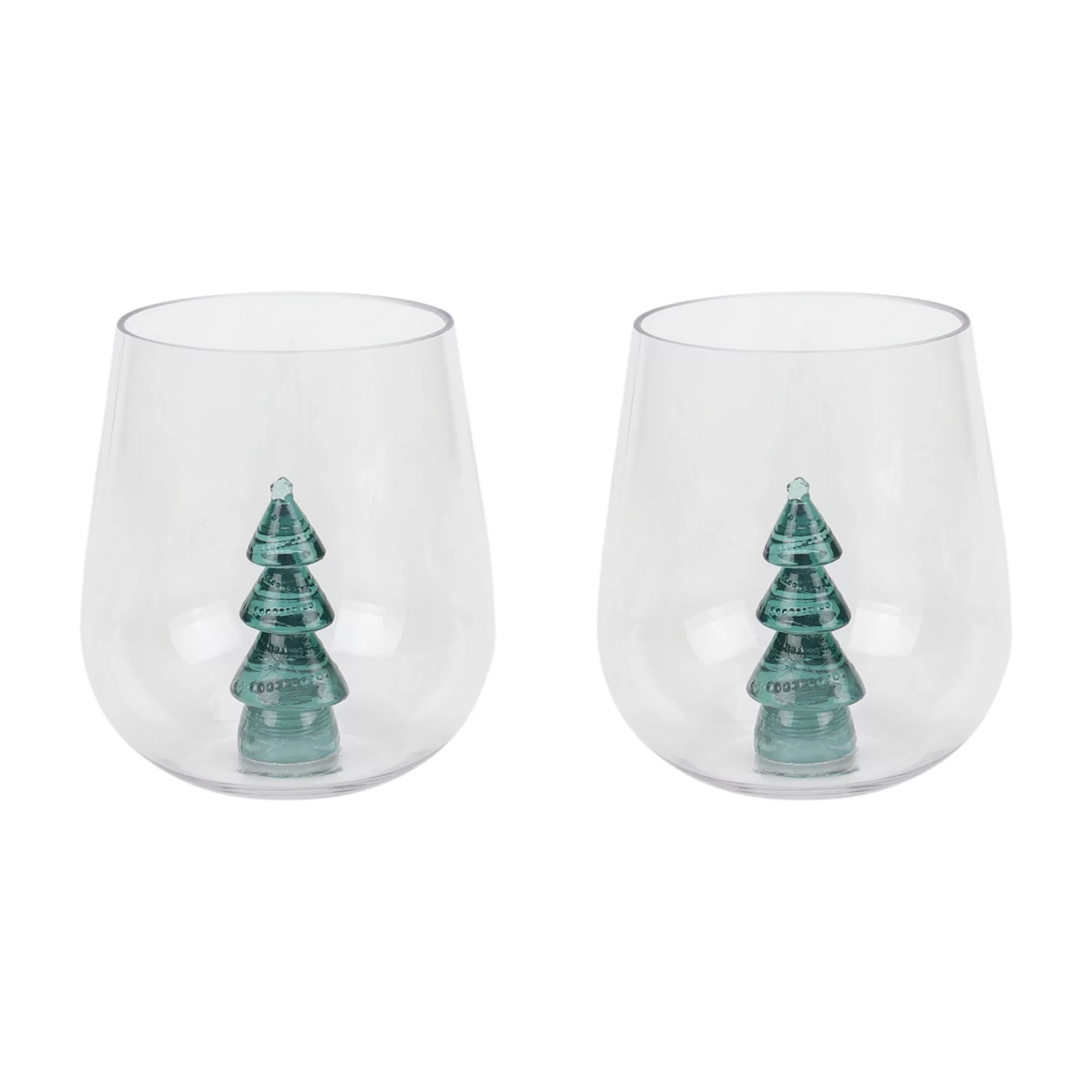 St. Nicholas Square® Tree Fig Stemless Wine Glasses Set of 2 | Kohl's