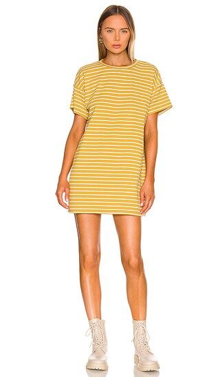 Katrina Stripe Shirt Dress in Yellow | Revolve Clothing (Global)