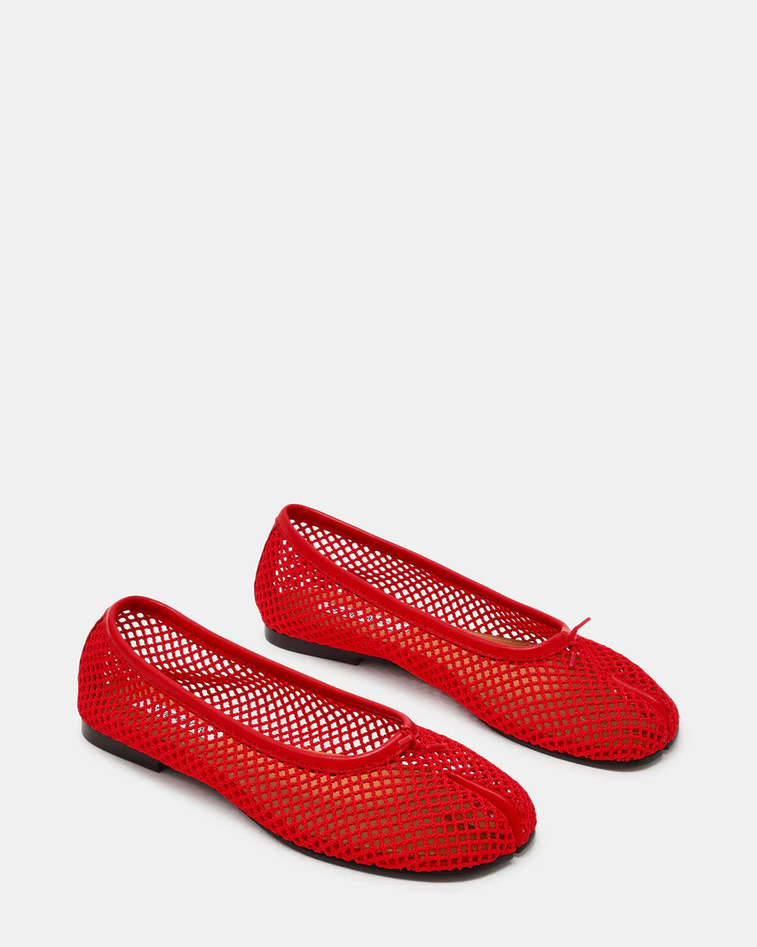 CALICO Red Split Toe Tabi Women's Mesh Ballet Flat | Steve Madden (US)
