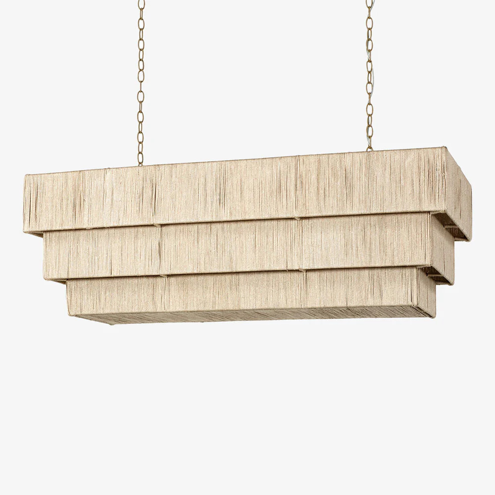 Palecek Everly Rectangular Chandelier in Natural | The Addison West