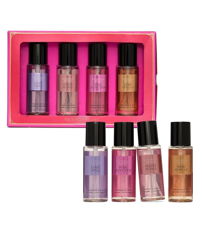 Victoria's Secret Fragrance Mist Collection 4 Piece Mini Mist Gift Set, Assorted Scents, Gift Set... | Amazon (US)
