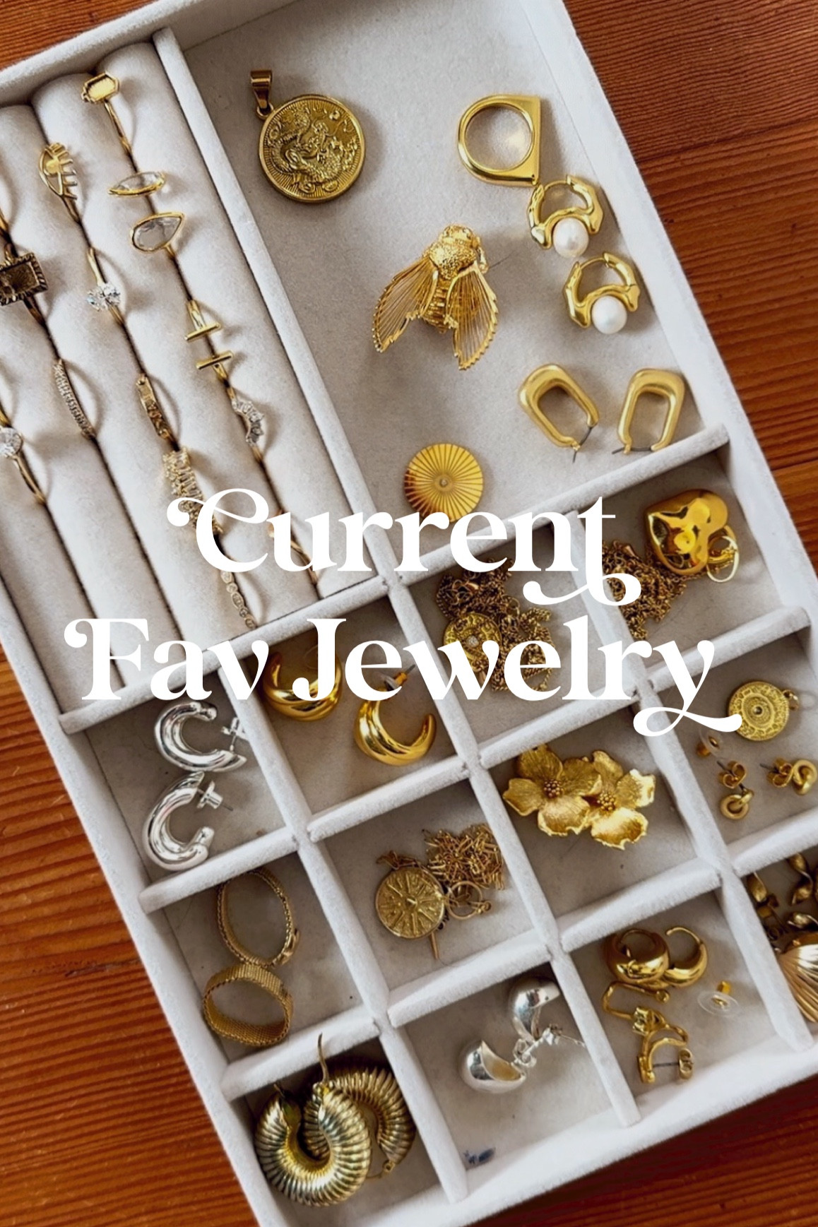 Here’s everything I’m currently wearing and a few extras too!

You can also shop my jewelry collection at shopradgal.com under the “heirloom” collection tab!

