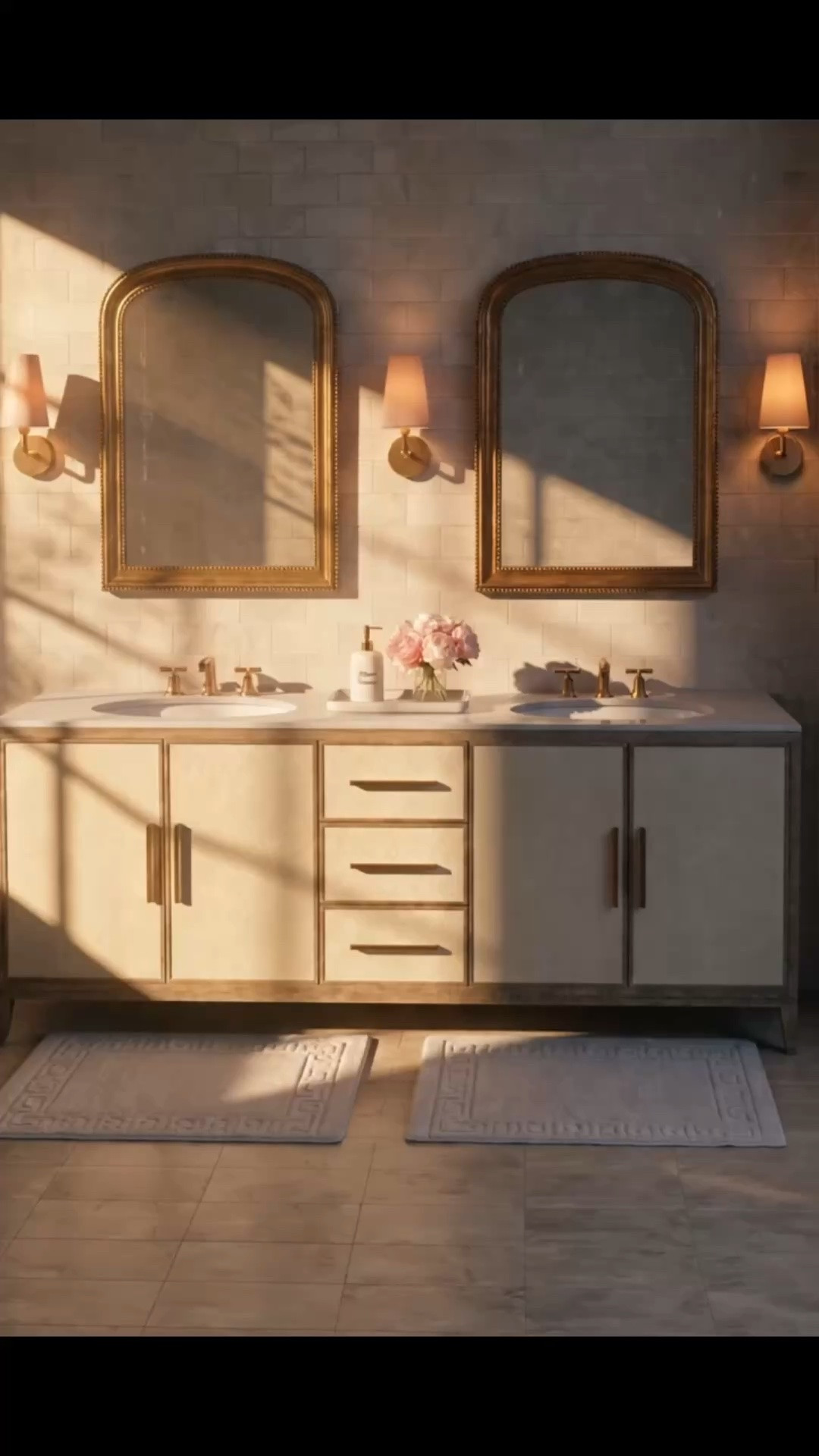 Imagine waking up to this master bath. ✨

I love a bathroom that feels calm and luxurious first thing in the morning, and this one has that relaxed, elevated feeling without being overly formal.

The Arhaus double vanity is really what anchors the room for me. It’s craftsman-built from oak with a honed Carrara marble top, but I especially love the storage—the drawers are set on undermounted soft-close glides, and the soft-close cabinets have adjustable, removable shelving. It gives you the functionality you actually need in a primary bath while still looking like a beautiful piece of furniture. 

The arched brass mirrors add such a clean yet classic shape, and I love pairing them with sconces that have a traditional silhouette but feel much more modern and edited. That mix of warm brass, soft light, marble, and natural wood is what gives the whole room that polished hotel-suite feeling.

With the Labor Day Sale happening now, it’s such a good time to refresh a master bath and invest in pieces you’ll appreciate every single morning, long after the holiday weekend is over.

#MasterBath #PrimaryBathroom #BathroomDesign #DoubleVanity #BathVanity #BathroomMirror #CarraraMarble #BrassMirror #BathroomLighting #ModernClassic #TimelessInteriors #LuxuryBathroom #Arhaus #LaborDaySale #LaborDayPromo #LaborDayWeekend #LTKHome #LTKSaleAlert #LTKdayinmylife #LTKSeasonal

#LTKdayinmylife #LTKHome #LTKSaleAlert