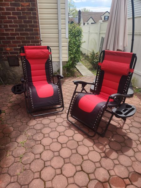 Just got my zero gravity chair delivered. These are awesome quality, metal frame and I hope they will last for years. The side tray is very convenient, my husband and I already had a refreshing drink while enkoying the sunshine today! They also come in many colors! 

#LTKSeasonal #LTKfamily #LTKhome