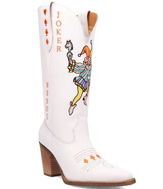 Dingo Joker Leather Embroidered Tall Western Boots | Dillard's | Dillard's