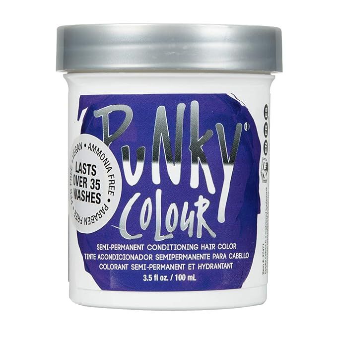 Punky Violet Semi Permanent Conditioning Hair Color, Non-Damaging Hair Dye, Vegan, PPD and Parabe... | Amazon (US)