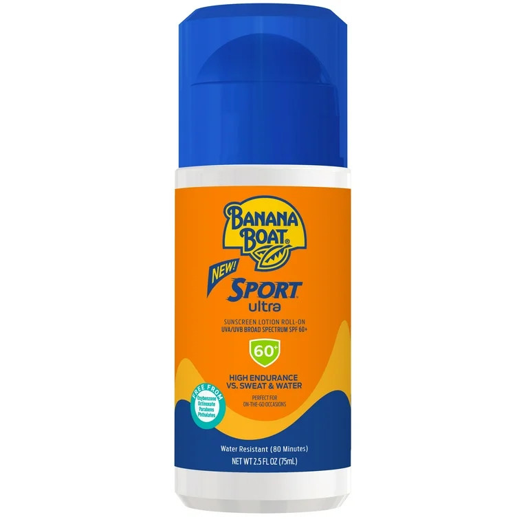 Banana Boat Sport Ultra Sunscreen Lotion Roll-On 2.5 Oz, 60 SPF, Water Resistant (80 Minutes) Sun... | Walmart (US)