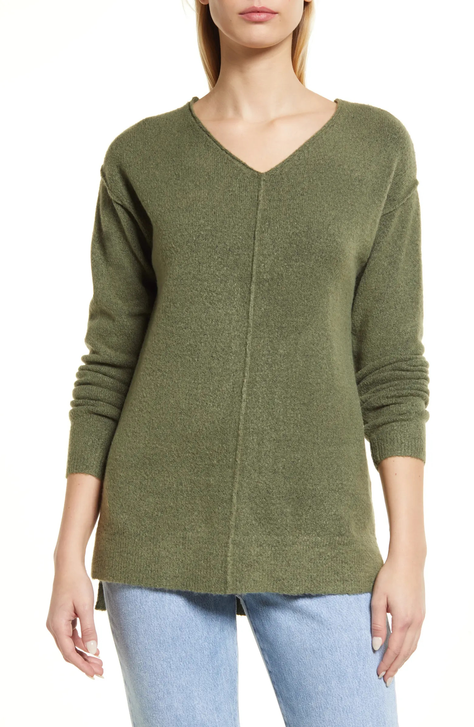 Women's High/Low V-Neck Sweater | Nordstrom