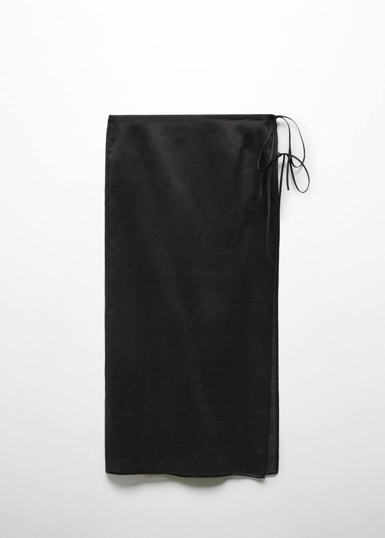 Ramio pareo skirt with slit -  Women | Mango United Kingdom | MANGO (UK)