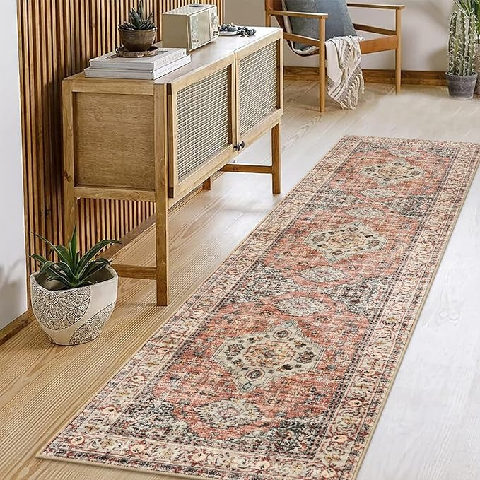 Lahome Oriental Washable Runner Rug - 2x8 Kitchen Runner Rugs Non Skid Washable, Runners for Hall... | Amazon (US)