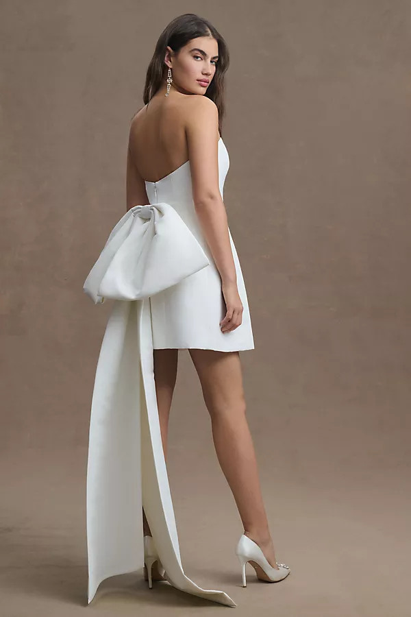 Grace Strapless Back-Bow Mini Dress | Anthropologie (US)