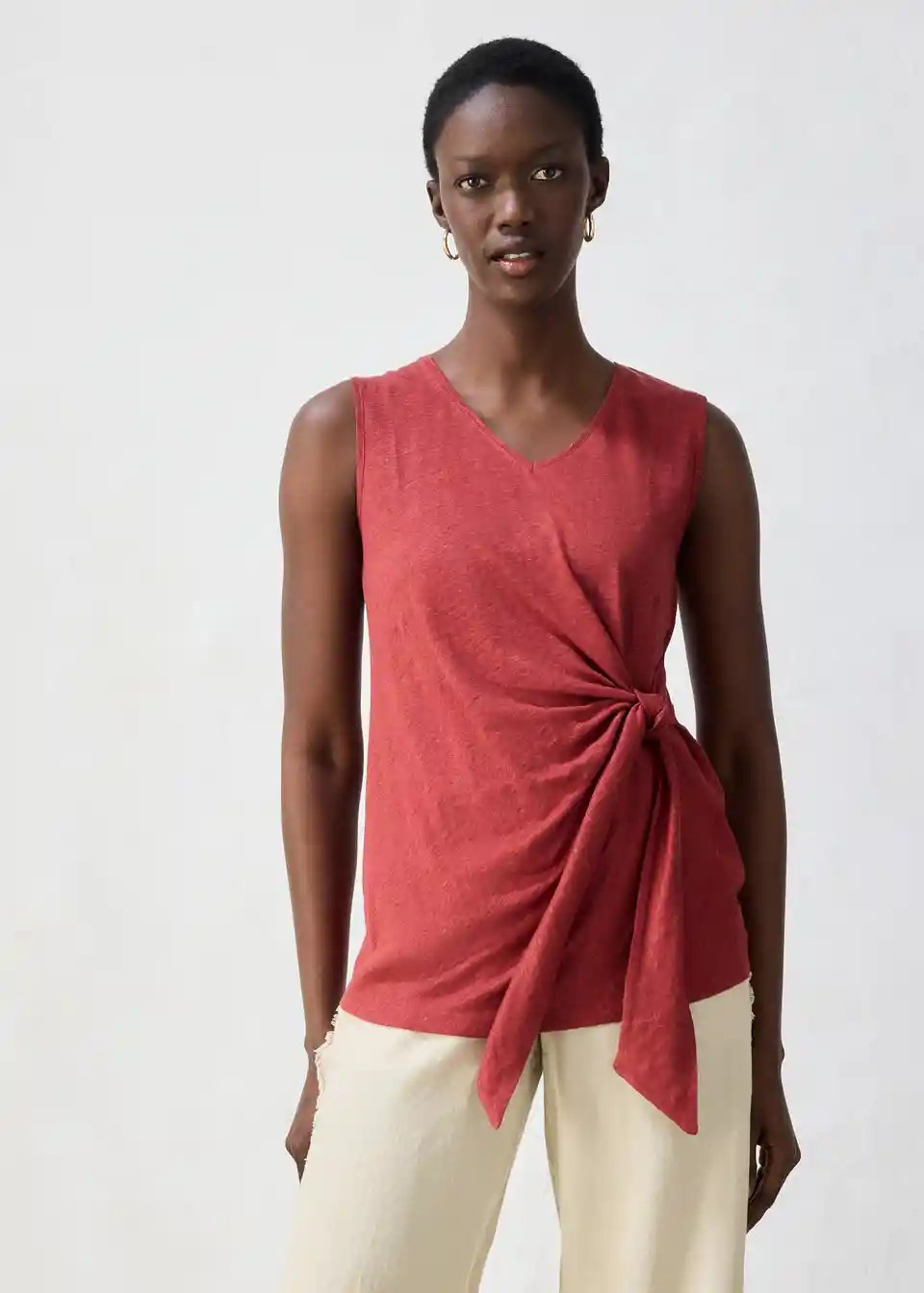 Wickelshirttop aus reinem Leinen | Bonprix DE