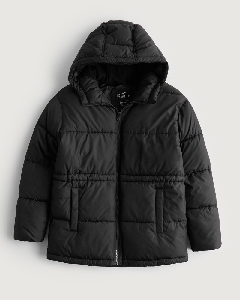 Women's Mid-Length Puffer Jacket | Women's Up to 60% Off Select Styles | HollisterCo.com | Hollister (US)