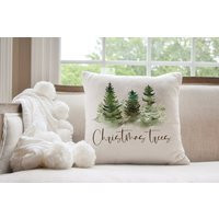 Christmas Pillow, Tree Pillowcase, New Year Decor, Noel Pillow Cover, Winter Cushion, Xmas Decor | Etsy (US)