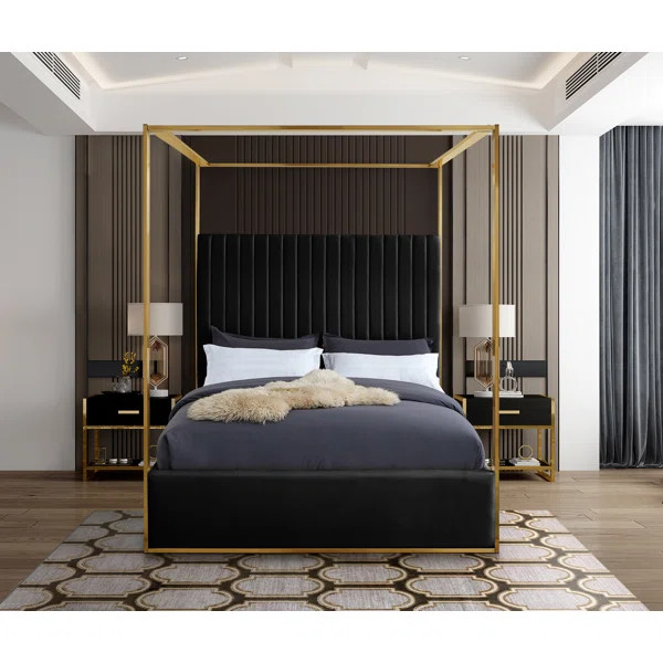 Heersa Velvet Bed | Wayfair North America
