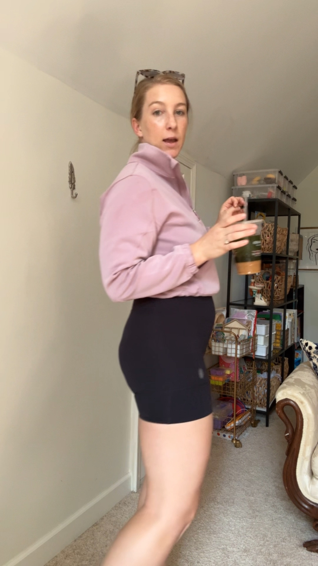 My OOTD. Perfect school drop off outfit or pick up option. I love those pullover from Lululemon! It is so soft and SO cute. True to size. And I have these biker shorts in two colors! I love the side pocket and that I can wear these for errands or a workout! I sized down in these by one - so from my medium to a small.

Drop off outfit / school pick up / casual look / travel look / travel outfit / lululemon / free people / athleisure / casual outfit 

#LTKFitness #LTKStyleTip #LTKFindsUnder50