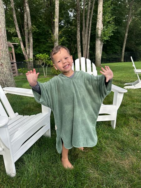 Toddler/kids hooded pool/ beach poncho towel! A great gift! My 3 year old is wearing the 4-6t. Organic and SOFT! 


#LTKswim