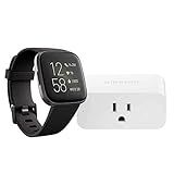 Fitbit Versa 2 Smartwatch (Black/Carbon) with Amazon Smart Plug Bundle | Amazon (US)