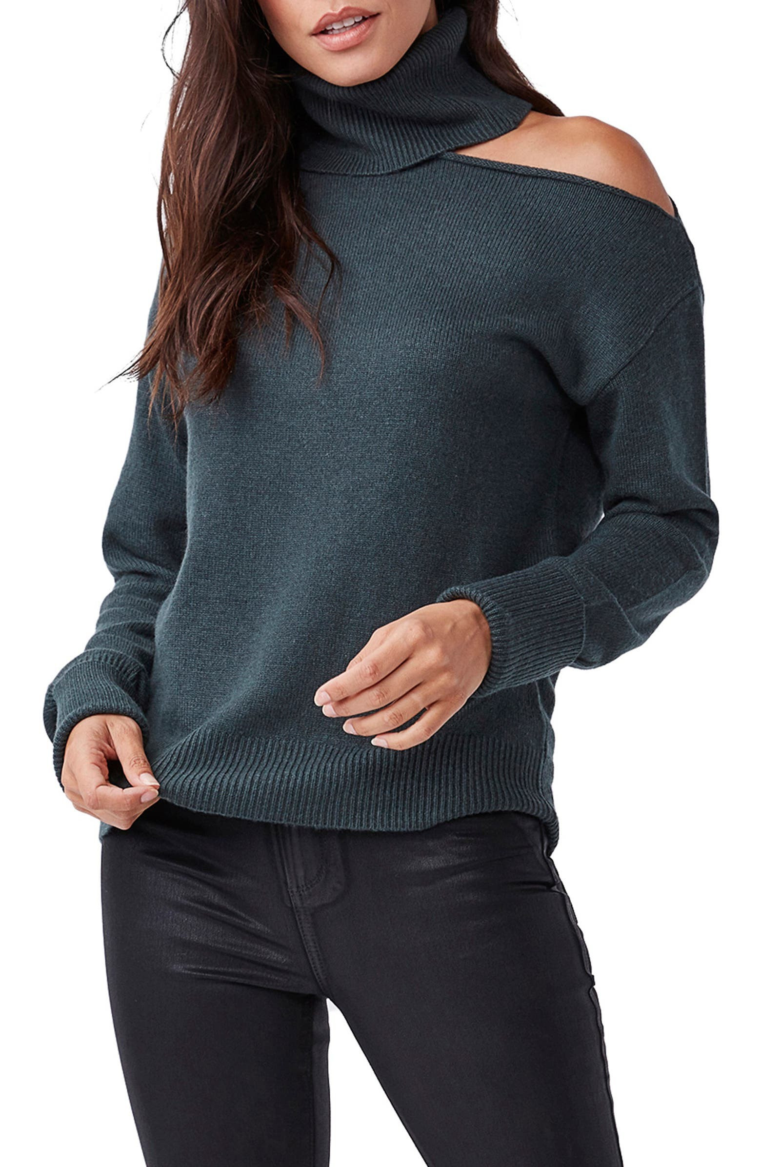PAIGE Raundi Cold Shoulder Turtleneck Sweater | Nordstrom | Nordstrom