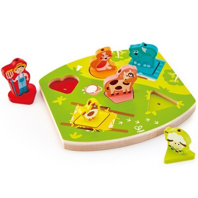 Hape: Farmyard Sound Puzzle - 7pc Wooden Sound Effect Puzzle, Ages 2+ | Target