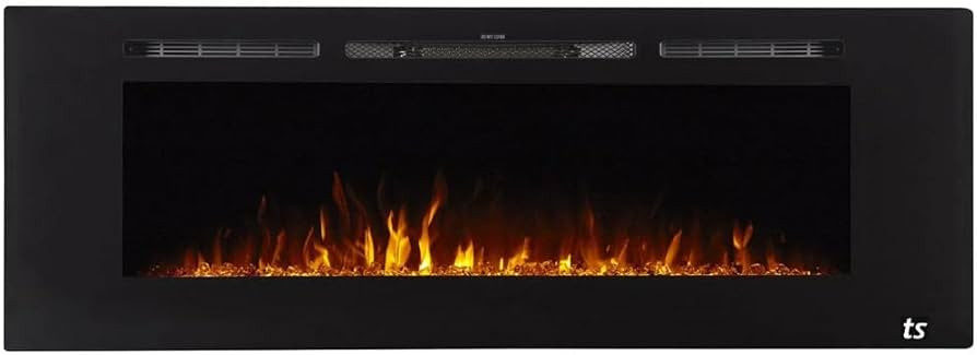 Touchstone Smart Electric Fireplace-The Sideline® 60 Inch Wide-in Wall Recessed-30 Realistic Emb... | Amazon (US)