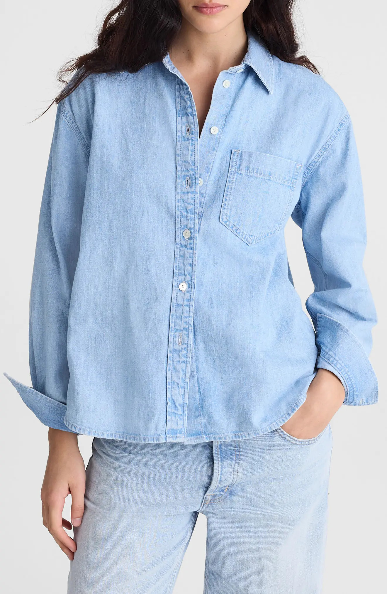 Madewell The Easy Denim Button-Up Shirt (Women) | Nordstrom | Nordstrom