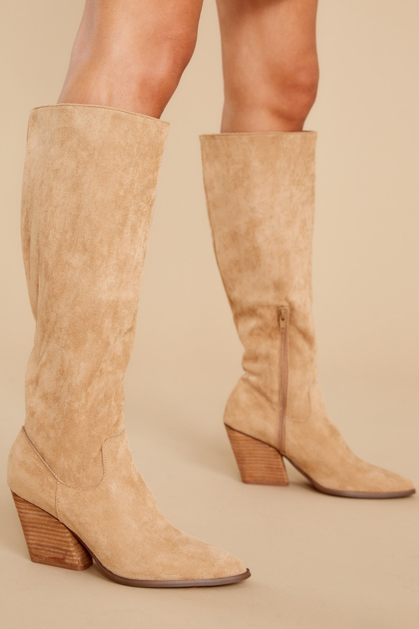 Making Plans With You Almond Knee High Boots | Red Dress 