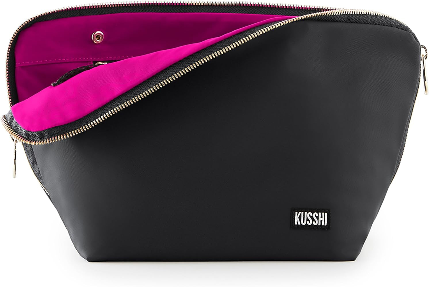 KUSSHI Washable Travel Makeup & Cosmetic Bag - Brush Organizer Sold Separately (Vacationer, Satin... | Amazon (US)