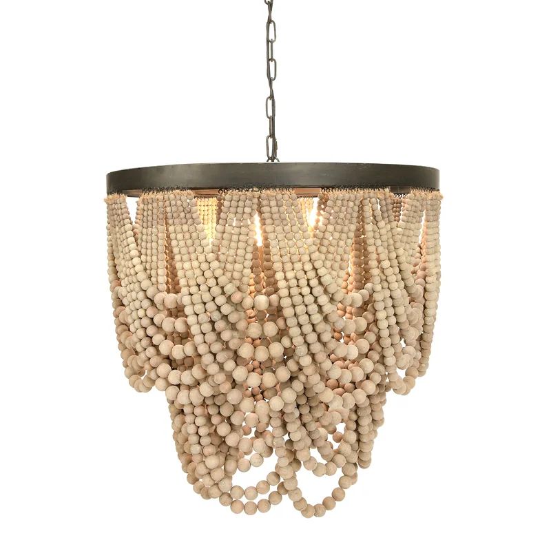 Hatfield 3 - Light Unique Tiered Chandelier with Beaded Accents | Wayfair North America