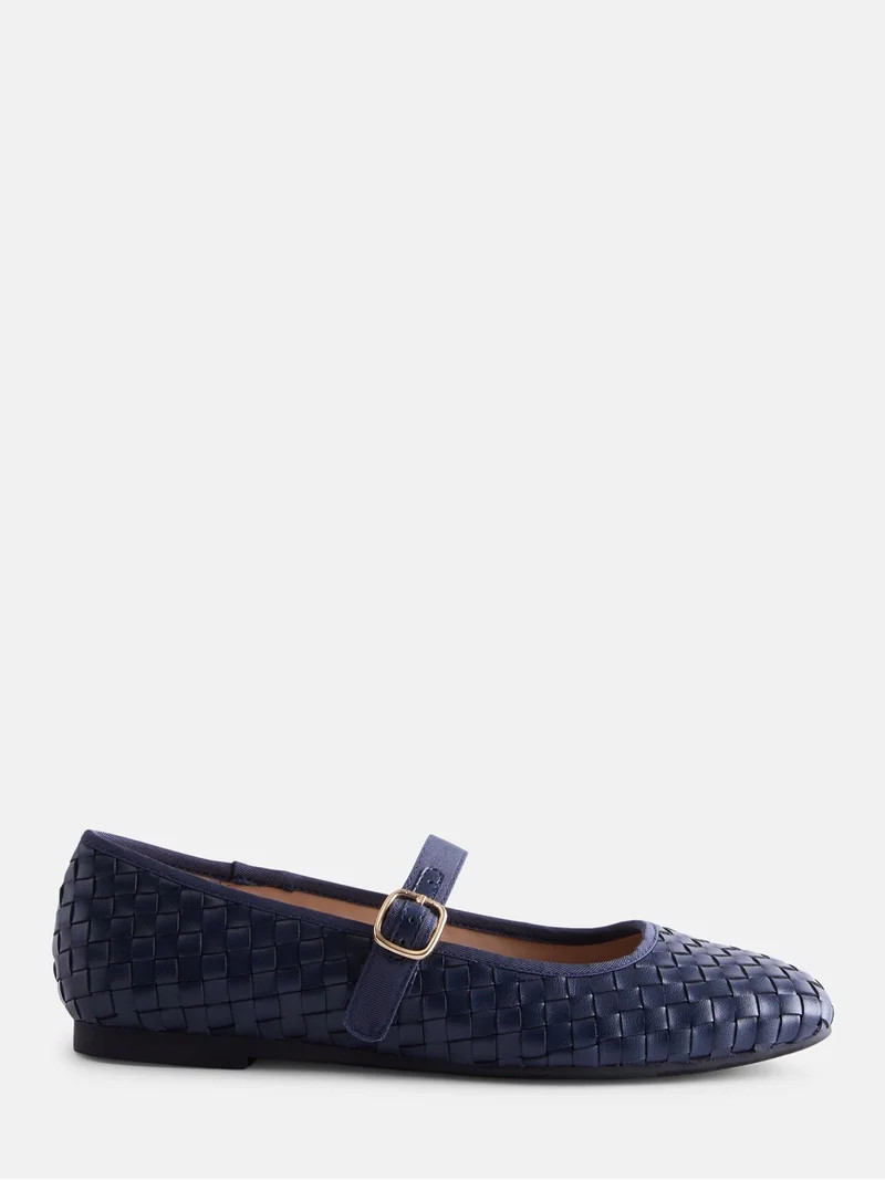 Scenario Women's Woven Mary Jane Flats | Walmart (US)
