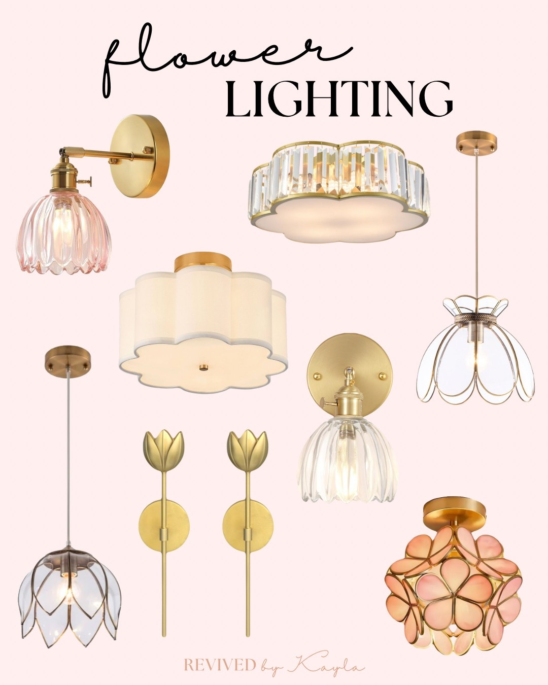 Adorable flower light fixtures 🌸 Perfect for that pop of feminine decor 

#homedecor #lightfixtures #gold #homelighting #lighting #flowers #girlsdecor #girlydecor #pinkdecor #golddecor

#LTKFindsUnder100 #LTKHome #LTKFindsUnder50