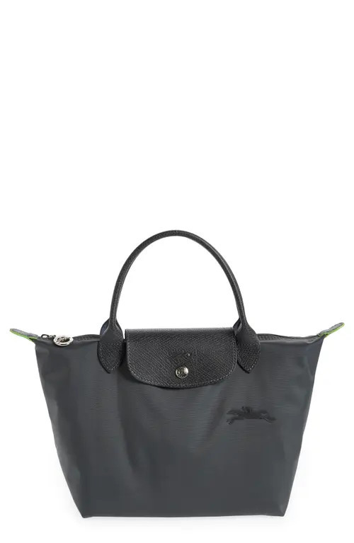 Longchamp Le Pliage Green Recycled Canvas Top Handle Bag in Graphite at Nordstrom | Nordstrom