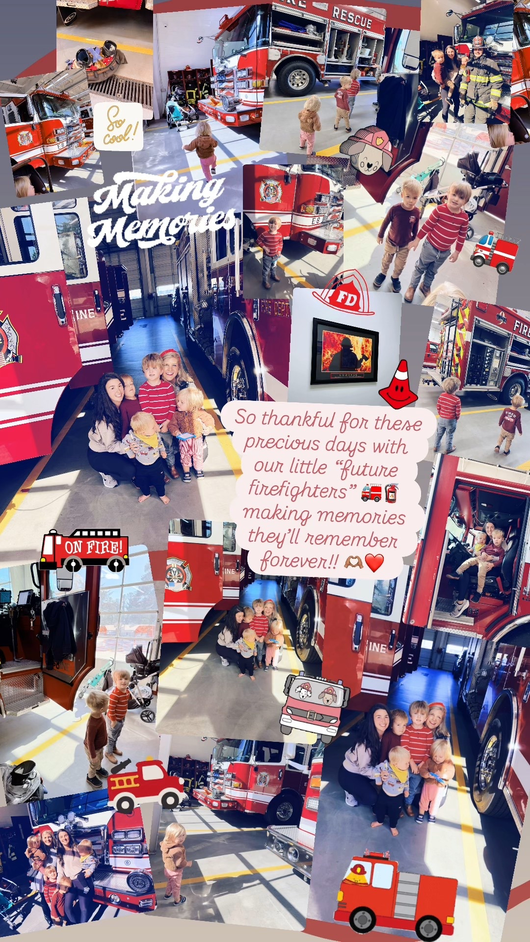 So thankful for these precious days with our little “future firefighters” 🚒🧯 making memories they’ll remember forever!! 🫶🏽❤️ 

#LTKKids #LTKBaby #LTKFamily