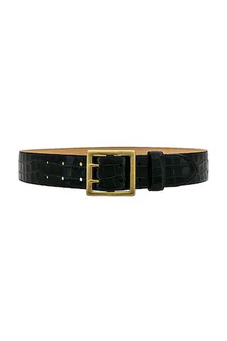 Polo Ralph Lauren Croc Embossed Belt in Black from Revolve.com | Revolve Clothing (Global)