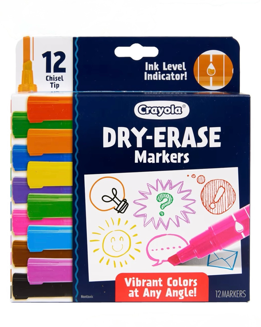 Crayola Take Note Dry Erase Markers for School (12ct) 

Teacher Classroom Supplies | Chisel Tip Whiteboard Markers, Must Haves

#LTKU #LTKmomlife